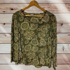 Green J. Jill Long Sleeve Tunic Size Large